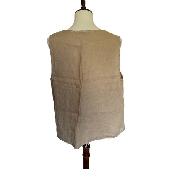 Cut Loose Hanky Linen One Button Vest - Picture 3 of 4